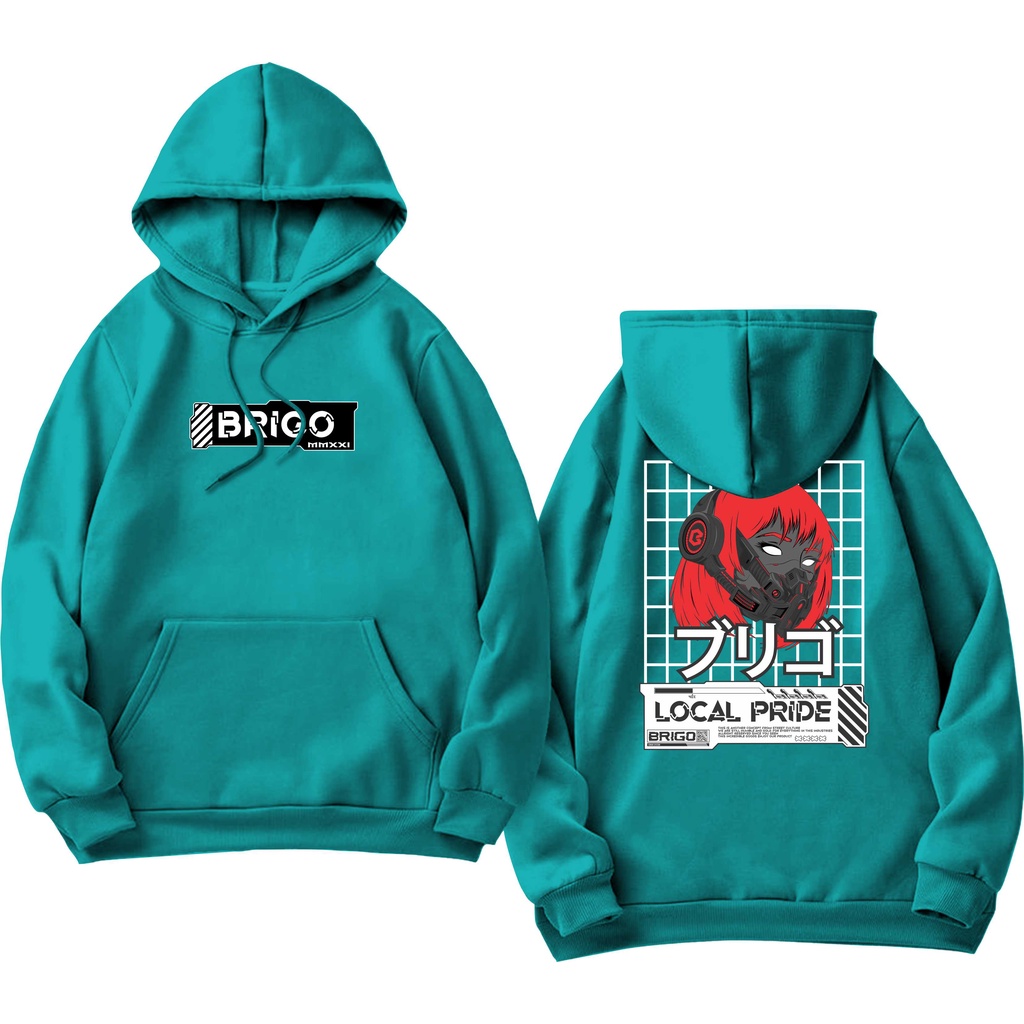 BRIGO Jumper Hoodie CYBERPUNK II Sweater Hoodie BRIGO CYBERPUNK Sablon DTF Fleece Cotton II SIZE M-XXL (Pria &amp; Wanita) Free stiker&amp;Gantungan Kunci