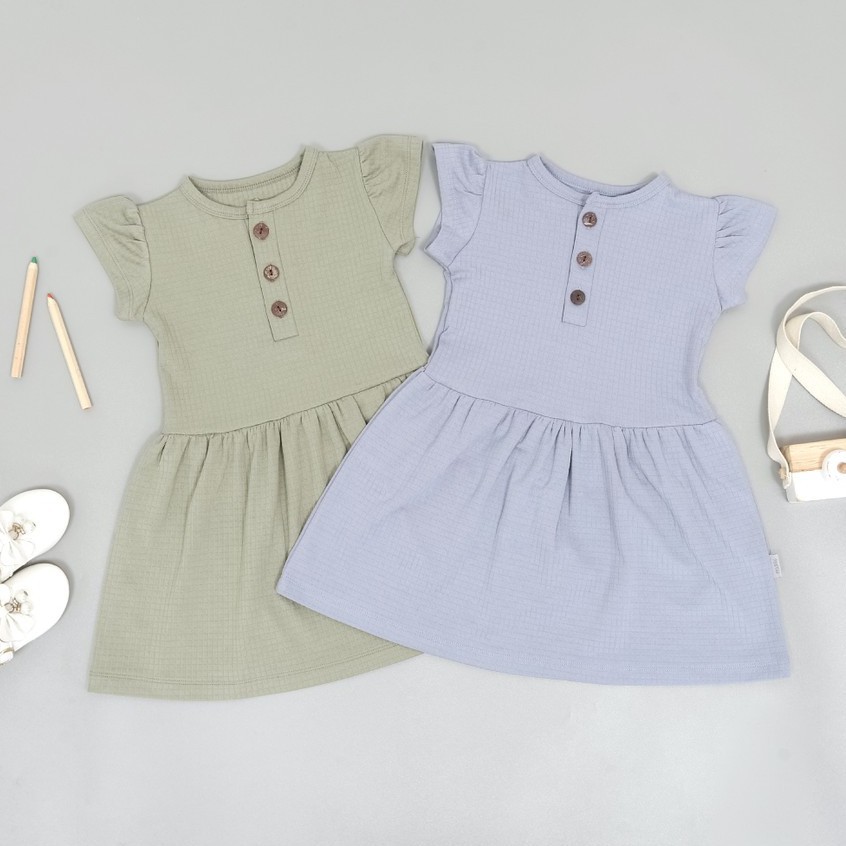 SALE Mooi Dress Anak Perempuan Button Peplum Dress CBKS SO