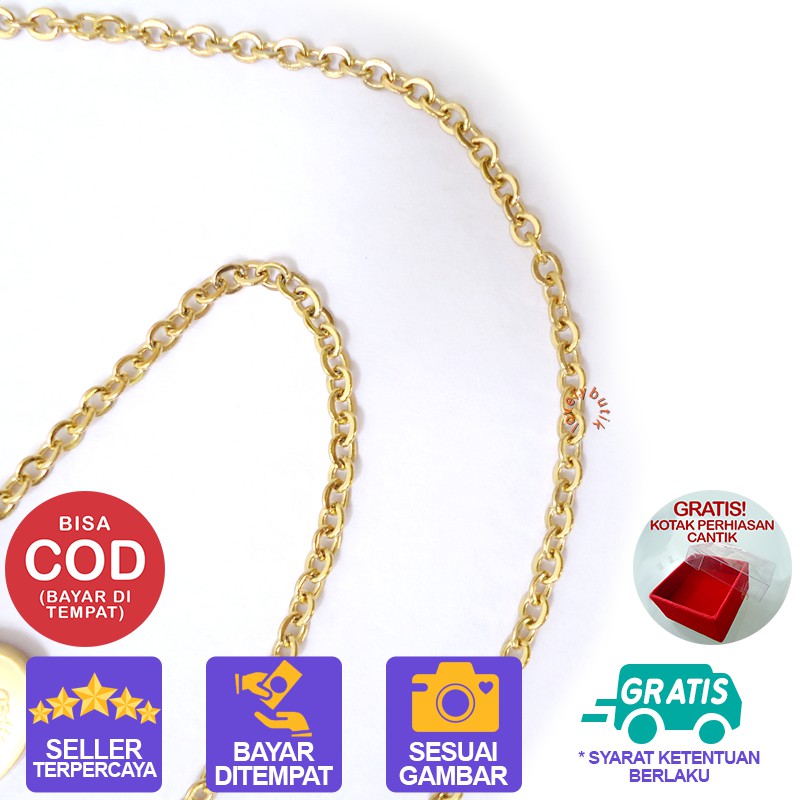 Lovelybutik Kalung Titanium Anti Karat My Cutie Kalung Titanium Wanita BONUS KOTAK PERHIASAN