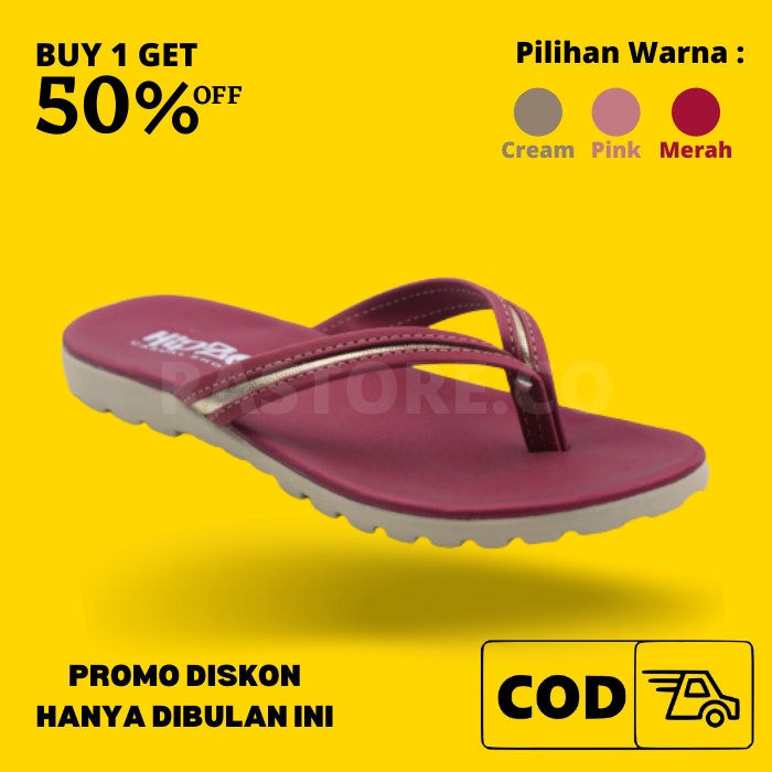 Sandal Sendal Jepit Japit Wanita Cewek Perempuan Berbahan Karet Murah Kekinian Jelly Original Brand 