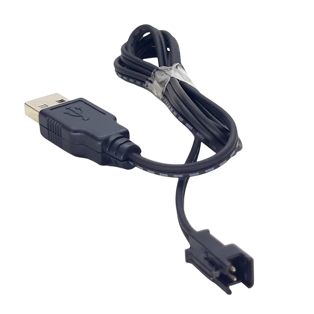 Kabel Cas Mobil RC Model USB Soket Hitam 2Pin Panjang Kabel 50Cm