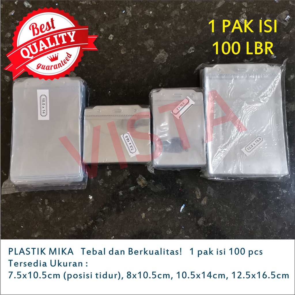 

Plastik Mika Name Tag / ID Card Lebih TEBAL 015 isi 100