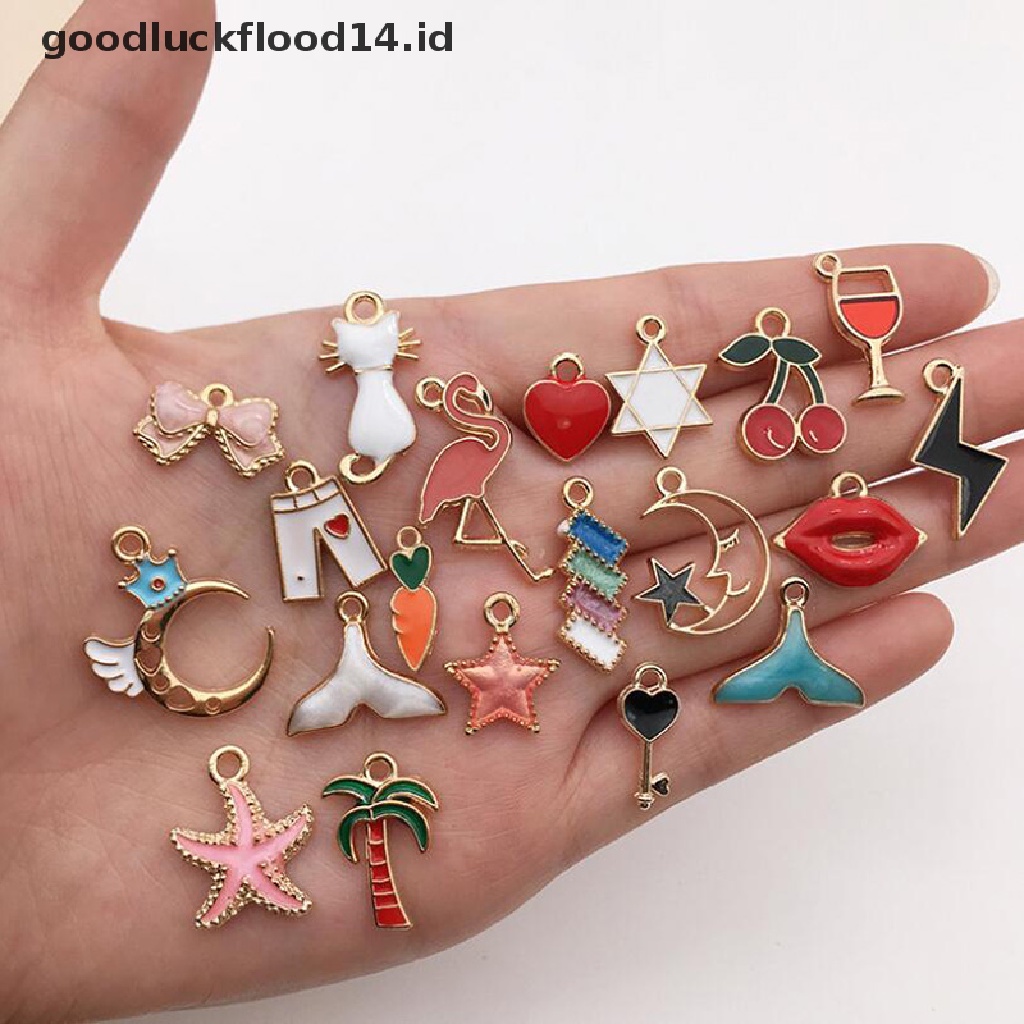 [OOID] Animal Flower Mixed Enamel Charms Pendants DIY Bracelet Jewelry Making Craft ID