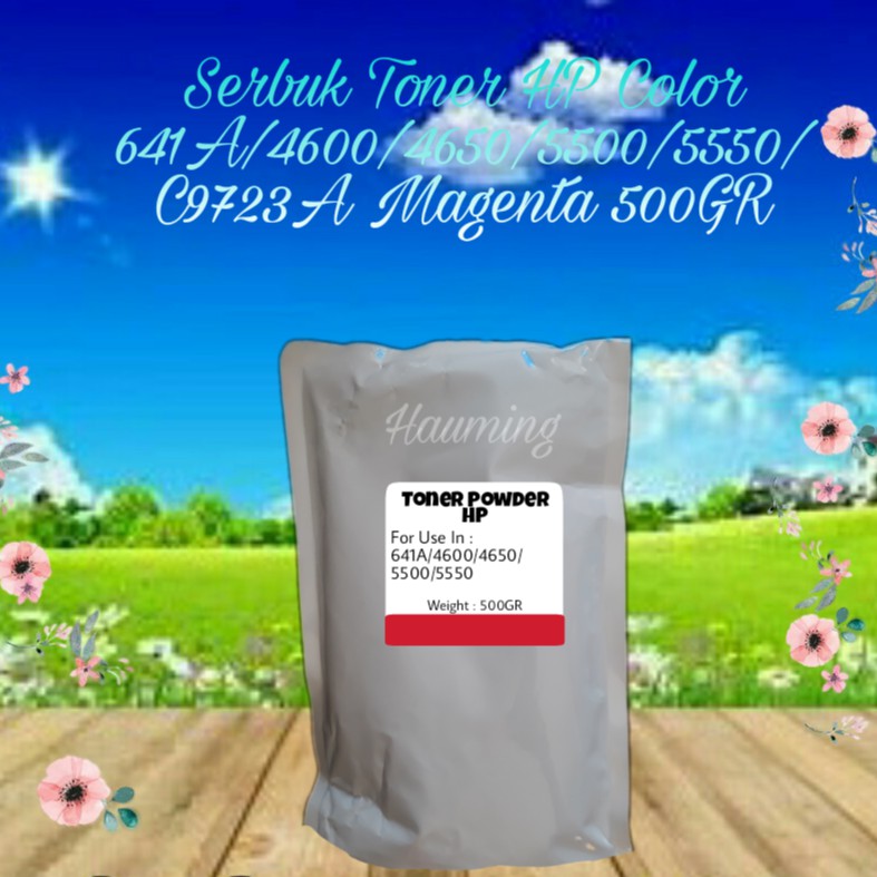 Serbuk Toner HP 641A 4600 4610 4650 4600dtn 4600hdn 4600n 4650dn 4650hdn 4650n C9723A Magenta 500gr