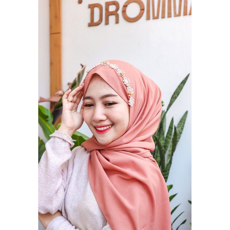 Pashmina Shanum Payet Bunga Mutiara Pasmina Tali Diamond Hijab
