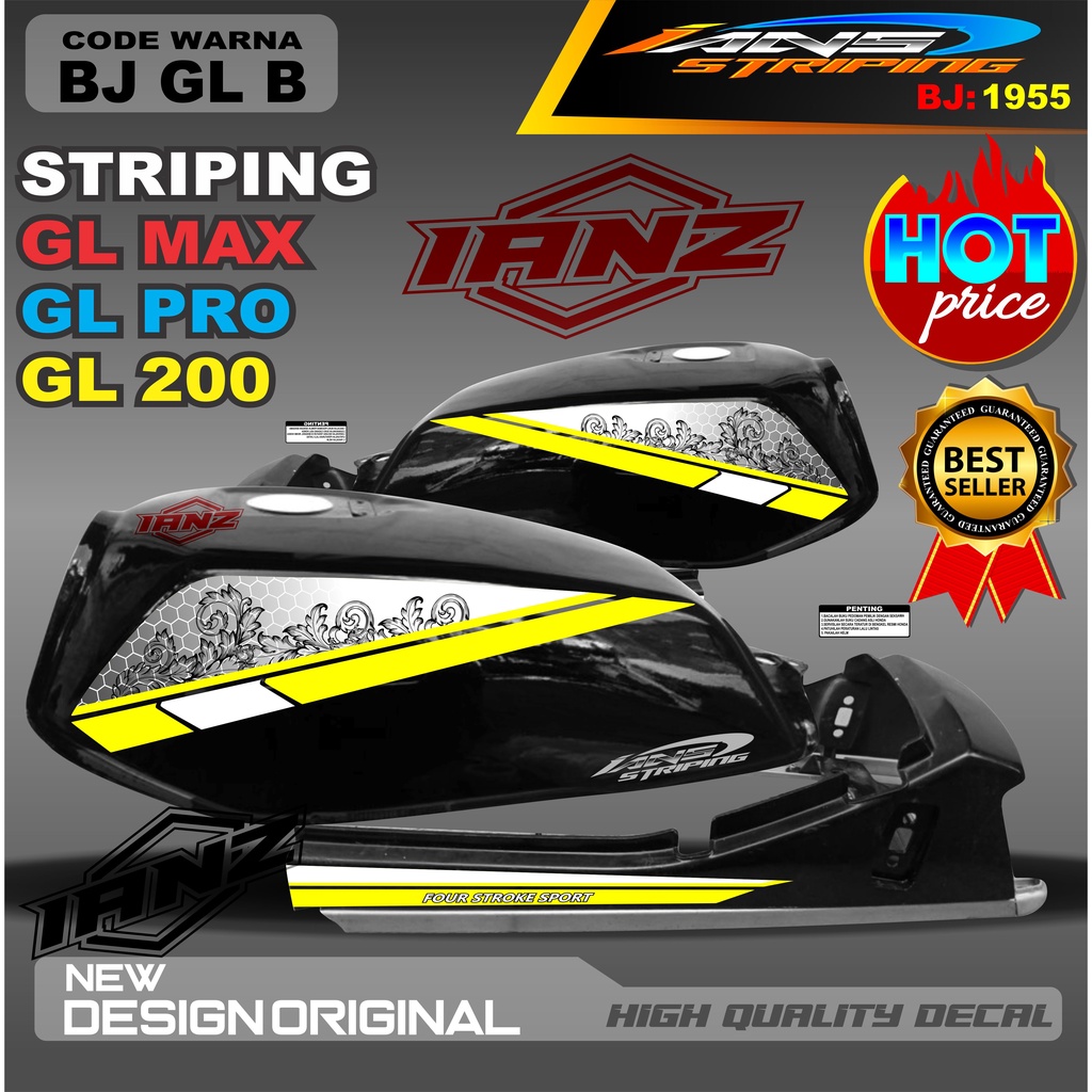 VARIASI STIKER STRIPING  GL PRO  / STRIPING MOTOR / STIKER MOTOR GL / STRIKER NEW TECH GL MAX / STRIPING GL NEW TECH / STIKER CUSTOM GL MAX GL PRO