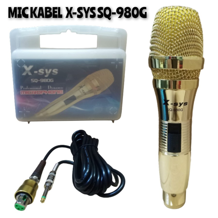 MIC KABEL X-SYS SQ-980G PROFESSIONAL DYNAMIC MICROPHONE SQ 980G