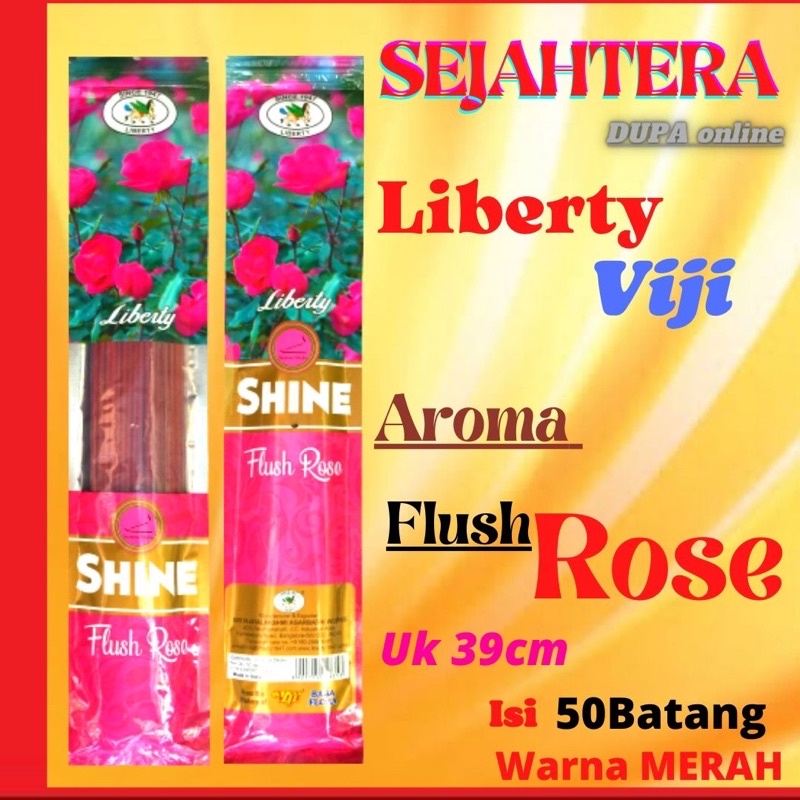 Dupa Hio Liberty Viji “Flush Rose” Pouch 39cm 50btg Merah