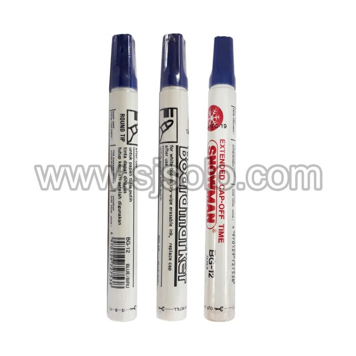 

Spidol Whiteboard Marker SNOWMAN BOARDMARKER BLUE Non Permanet