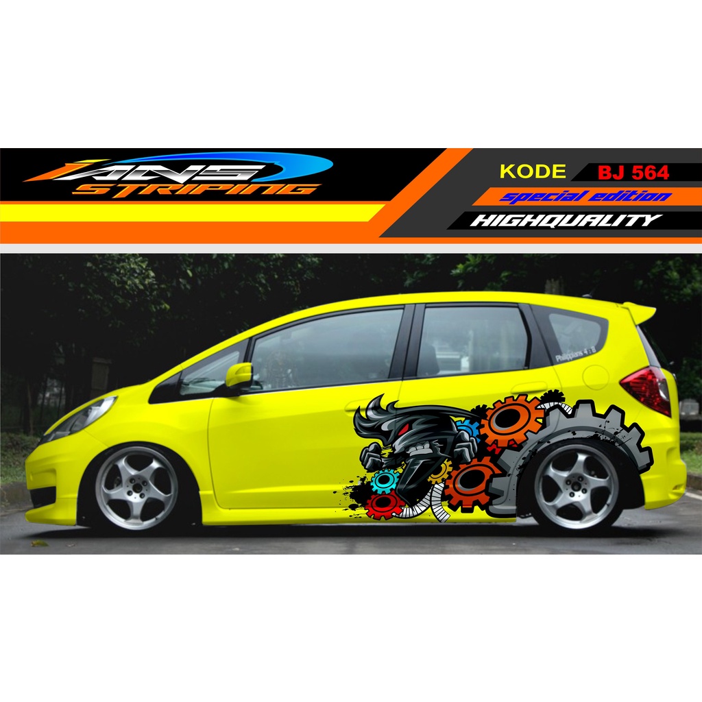 STIKER MOBIL JAZZ DATSUN BRIO AGYA AYLA / DECAL STIKER MOBIL / VARIASI STIKER MOBIL TERBARU