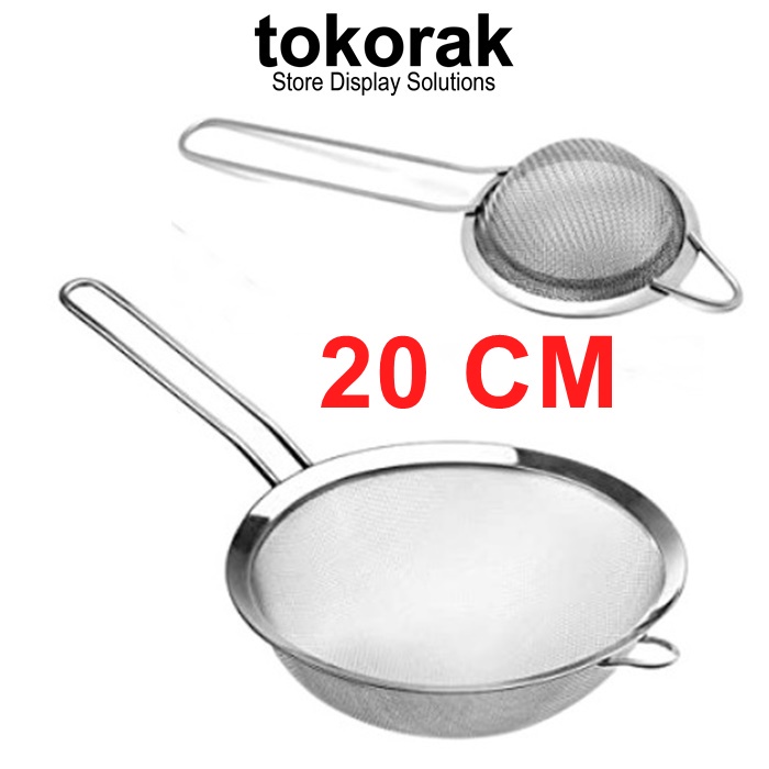 SARINGAN TEH 20 CM SARINGAN STAINLESS MINYAK KOPI SARINGAN TEPUNG CEKO STAINLESS