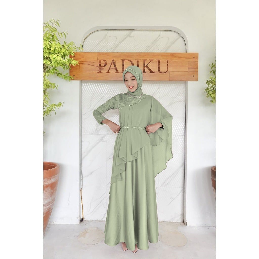 Rosella gown Gamis brukat M L XL  asmara gown liyana dress #2 dress brukat muslim