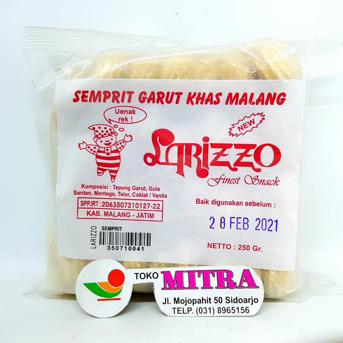 

Ready Oke] Larizzo Semprit Garut Khas Malang 250Gr