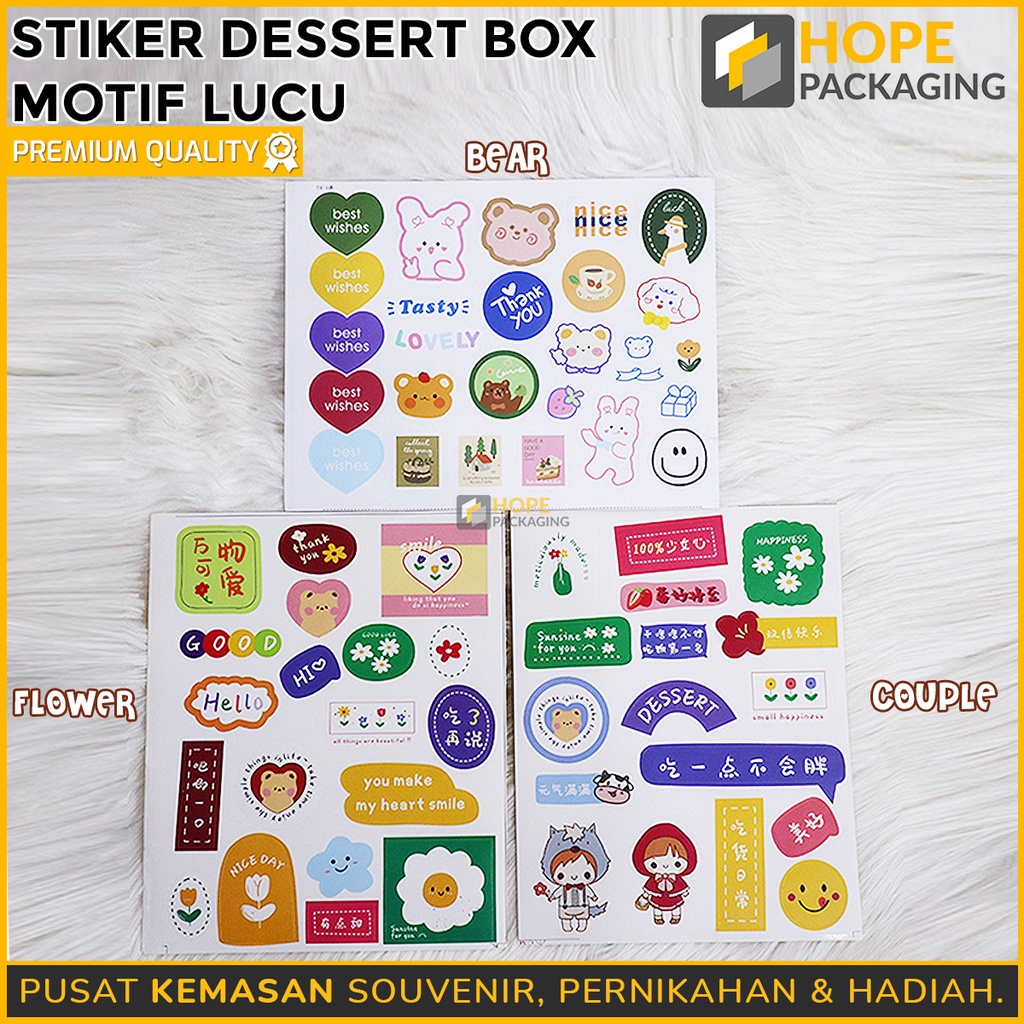 Sticker Dessert Box Motif Lucu / Stiker Motif Lucu Cute / Sticker Journal Buku Properti Foto