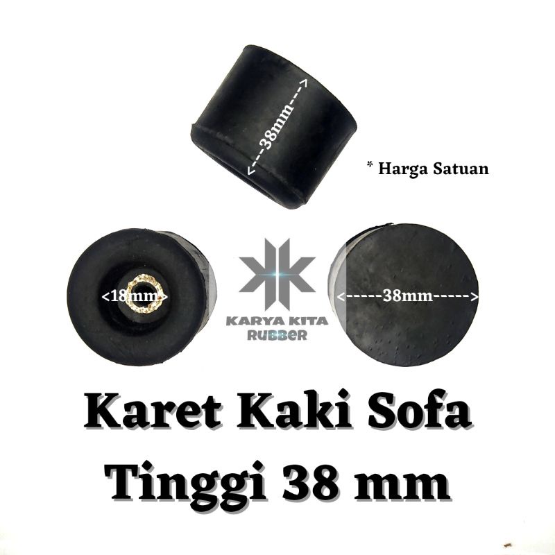 Karet Kaki Sofa Tinggi 38mm / Karet Kaki Ampli Box Speaker