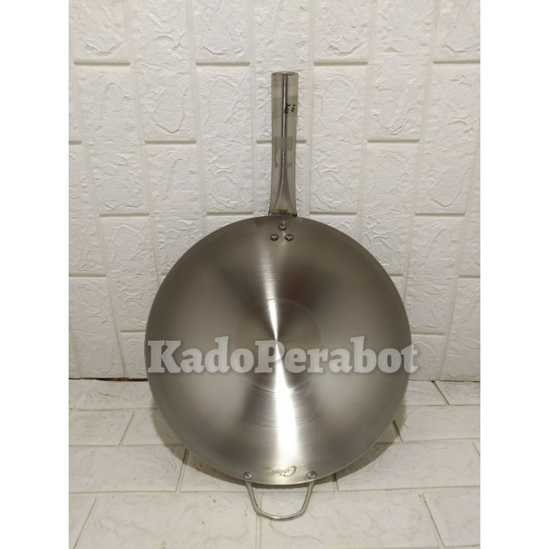 wajan stainless - wajan resto - kuali stainless Calypso gagang 36