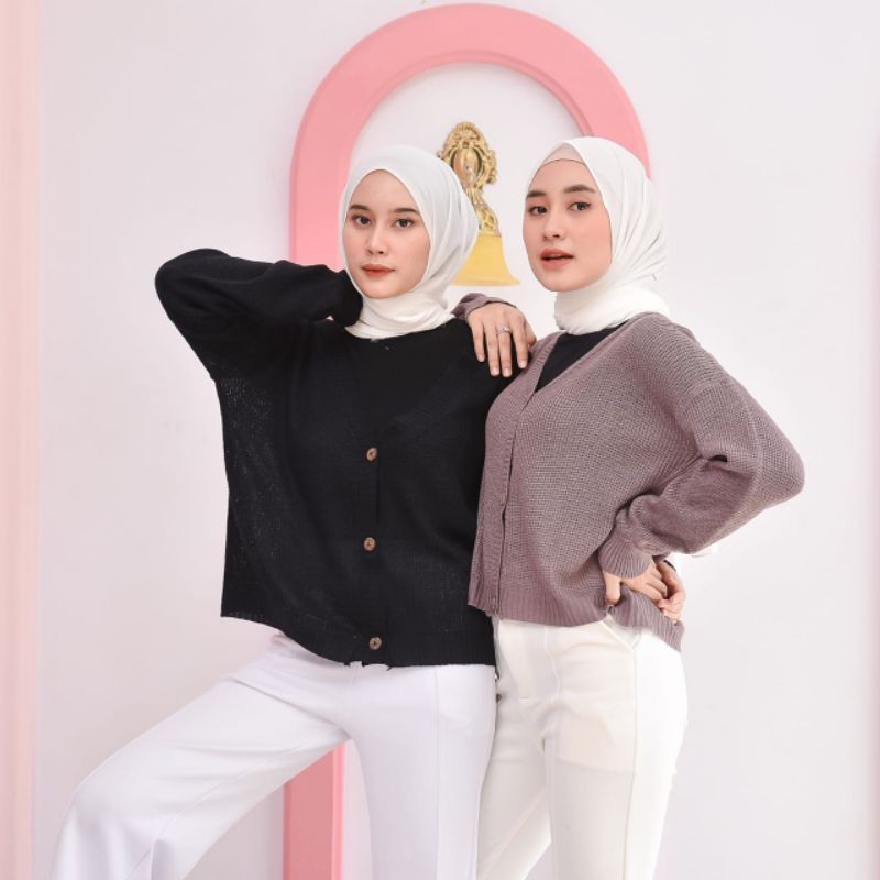 SHIREN CARDIE STARDA TANGAN BALOON KARDIGAN RAJUT KANCING-2
