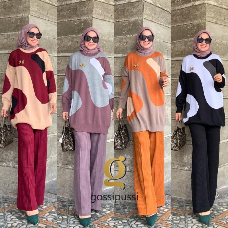 setelan rajut knit / heaven one set knit / one set knit