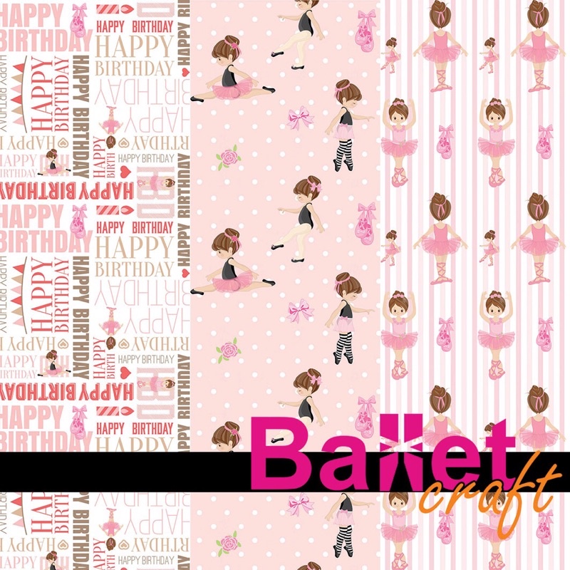 

Kertas bungkus kado ballerina gift paper wrap ballet isi 3