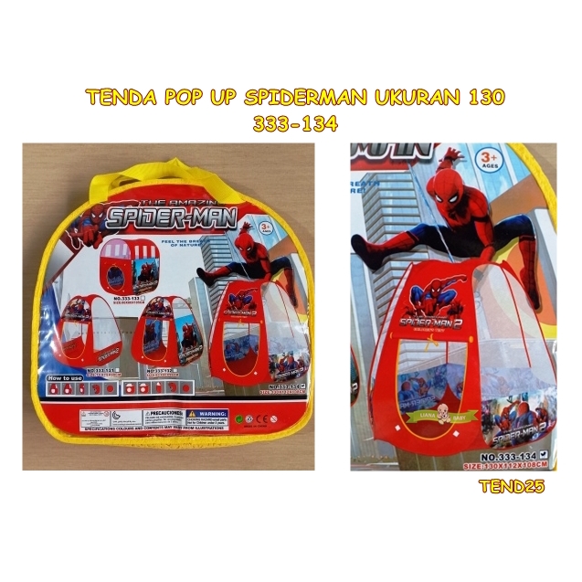 TEND25 TENDA ANAK UKURAN 130 CM POP UP SPIDERMAN 333-134