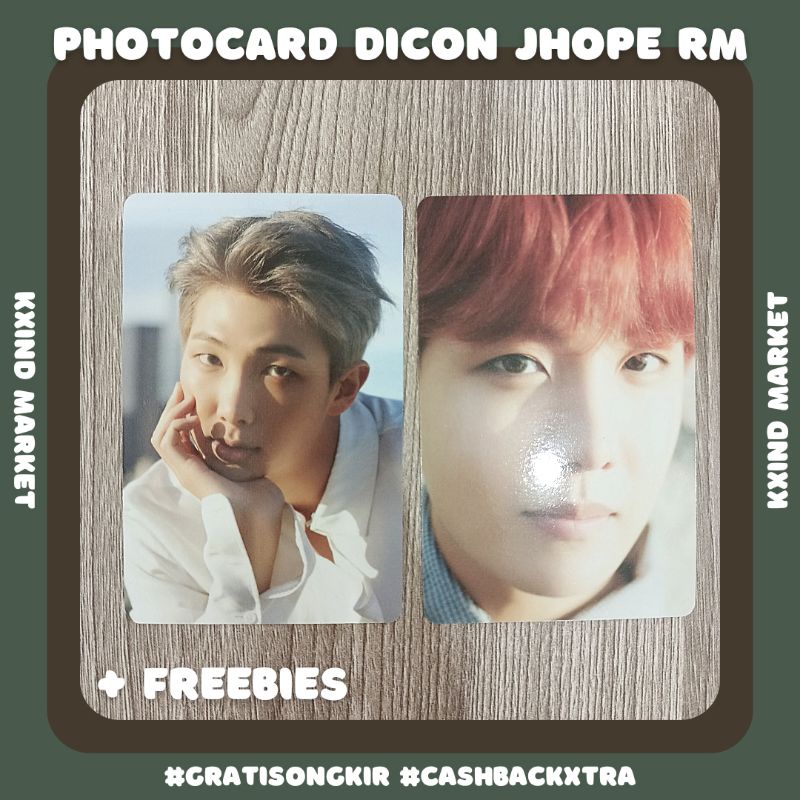 Photocard Dicon BTS Jhope & Rapmonster / PC dicon baru / sharing PC dicon BTS / album BTS / dicon bt