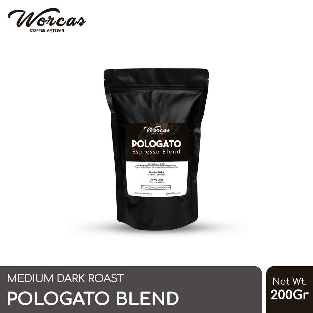 

WORCAS Kopi Pologato Espresso Blend 200 Gram
