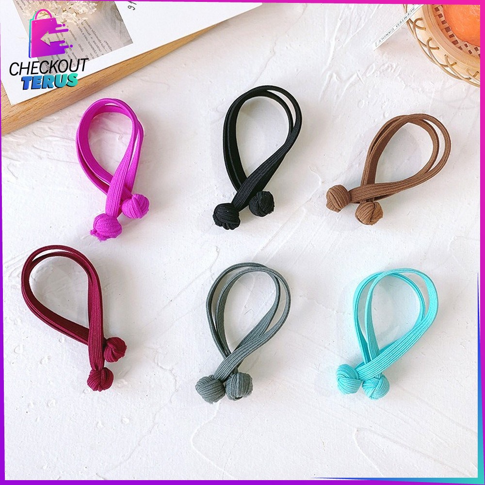 CT C334 Karet Ikat Rambut Korean Style Elastis Aksesoris Rambut Anak Scrunchie Rubber Band Kuncir Rambut Wanita