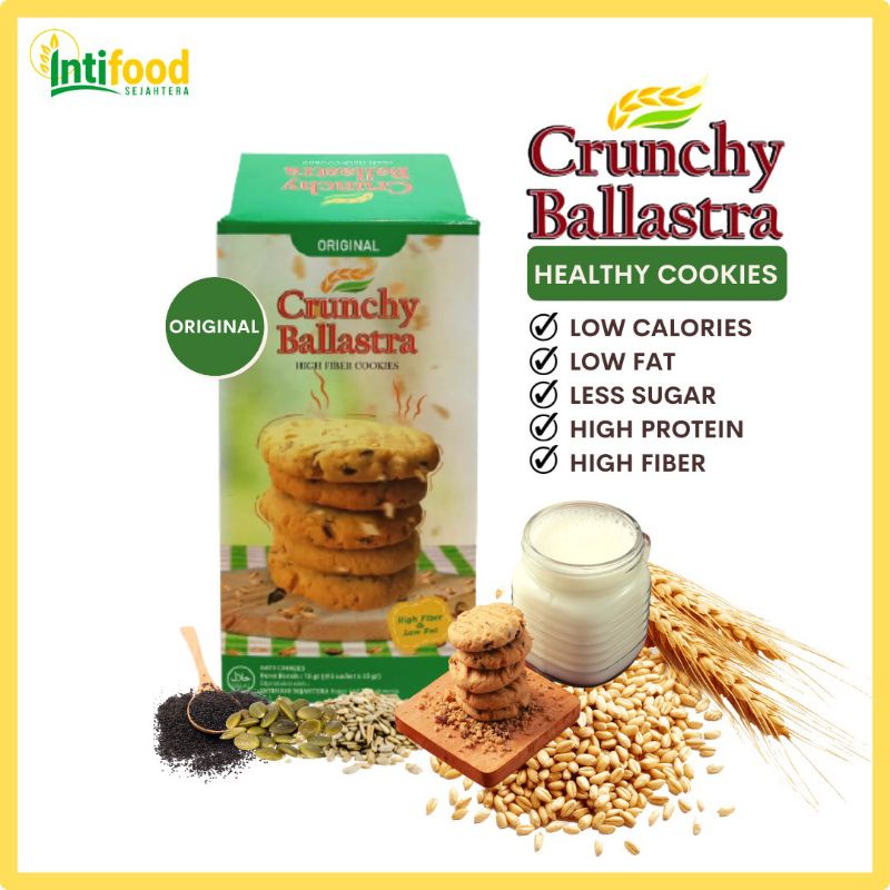 Cookies sehat crunchy ballastra original 75 gram ( Cookies diet)