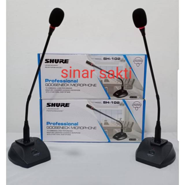 MIC PODIUM/MEJA SHURE SH102/SH 102 MICROPHONE CONFERENCE ADA BELL