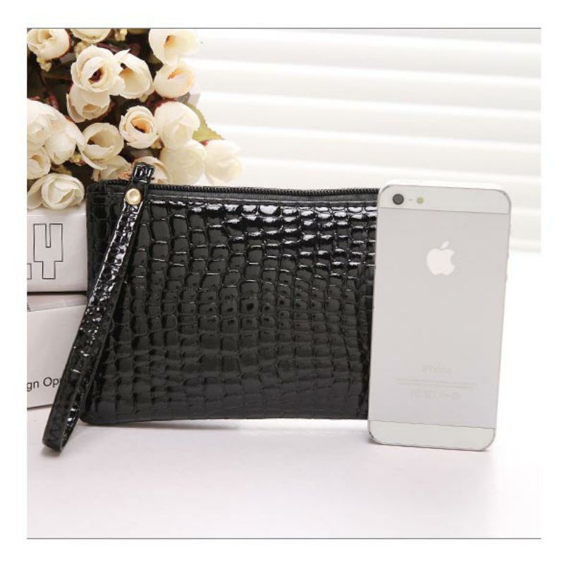 Dompet Tipis Pouch Croco DW16 Simpel Elegan Multifungsi Women Wallet