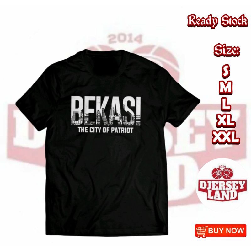 KAOS DISTRO UNISEX KOTA BEKASI THE CITY OF PATRIOT KEREN
