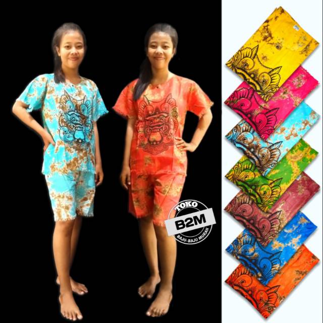 Kaos Barong Bali Setelan Celana Kulot Size L &amp; XL