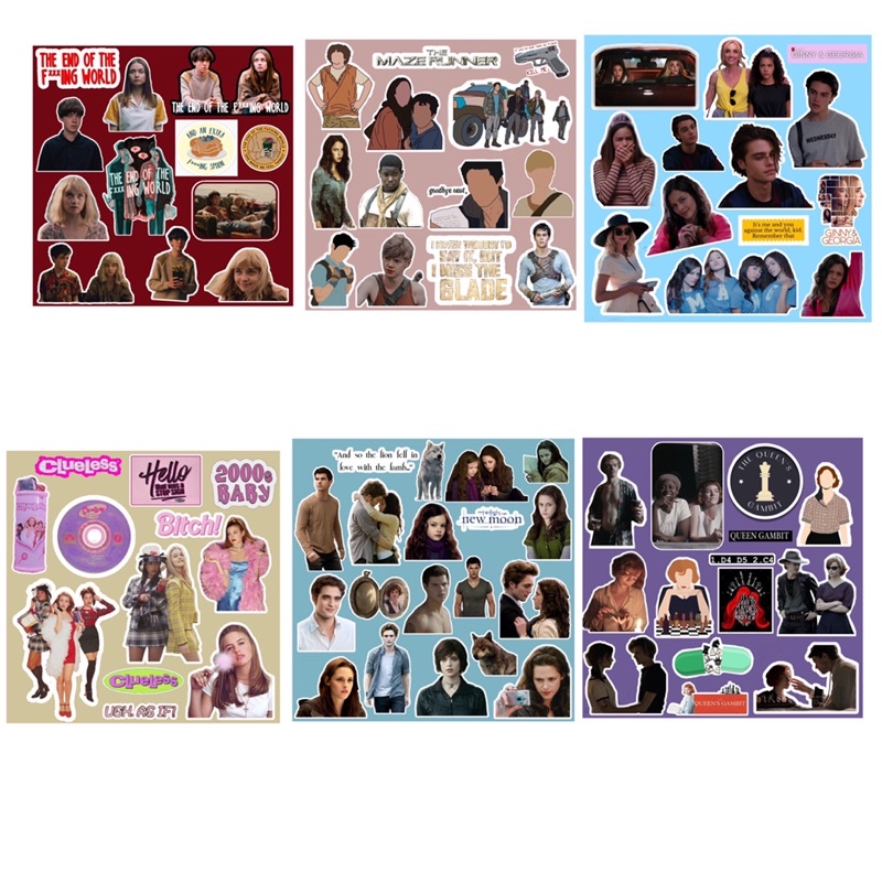 netflix seriesmovie  sticker the end of the f***king world/outer banks/the maze runner/the queen gam