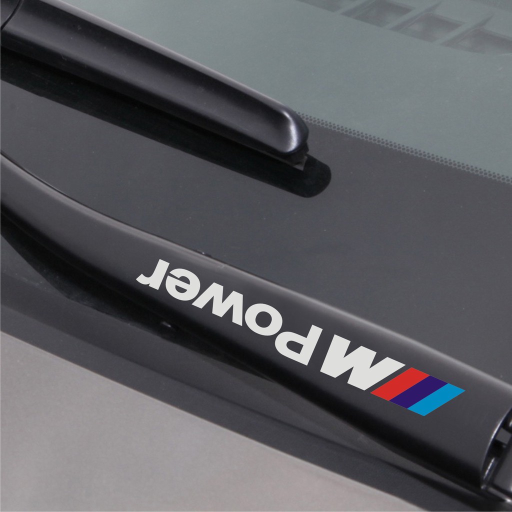 Sticker Wiper Mobil Bmw M Power 2 Buah Cutting Stiker Variasi