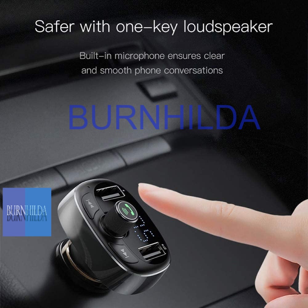 Car Bluetooth 5.0 FM Transmitter 3 USB + TF Slot CCTM Bluetooth Car Adapter, V5.0 Bluetooth FM Transmitter for Car, Bluetooth Radio for Car, MP3 Player with PD/USB Quick Charge, Hands Free Calling, 3 Playing Mode mobil motor burnhilda