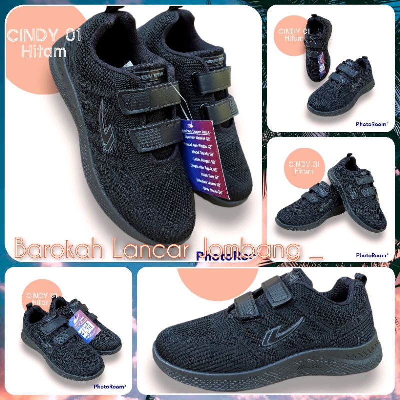 SEPATU SEKOLAH HITAM NEW ERA CINDY/ Jacko (33-36) 100% ORIGINAL BY NEW ERA