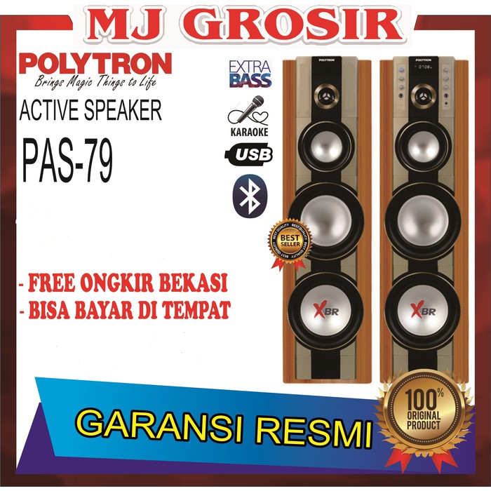 PROMO POLYTRON SPEAKER AUDIO PAS 79 PAS79 SUPER BASS USB XBR BLUETOOTH