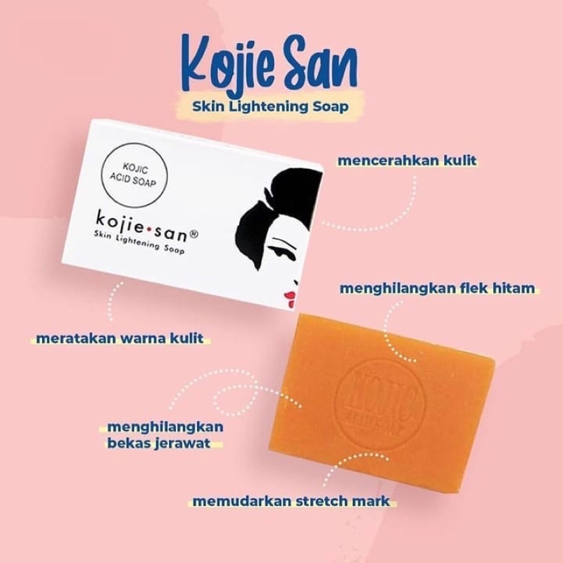 KOJIE SAN Kojic Acid Soap Skin Lightening BPOM (Sabun Kojie San) kojiesan/ Paquito Lightening