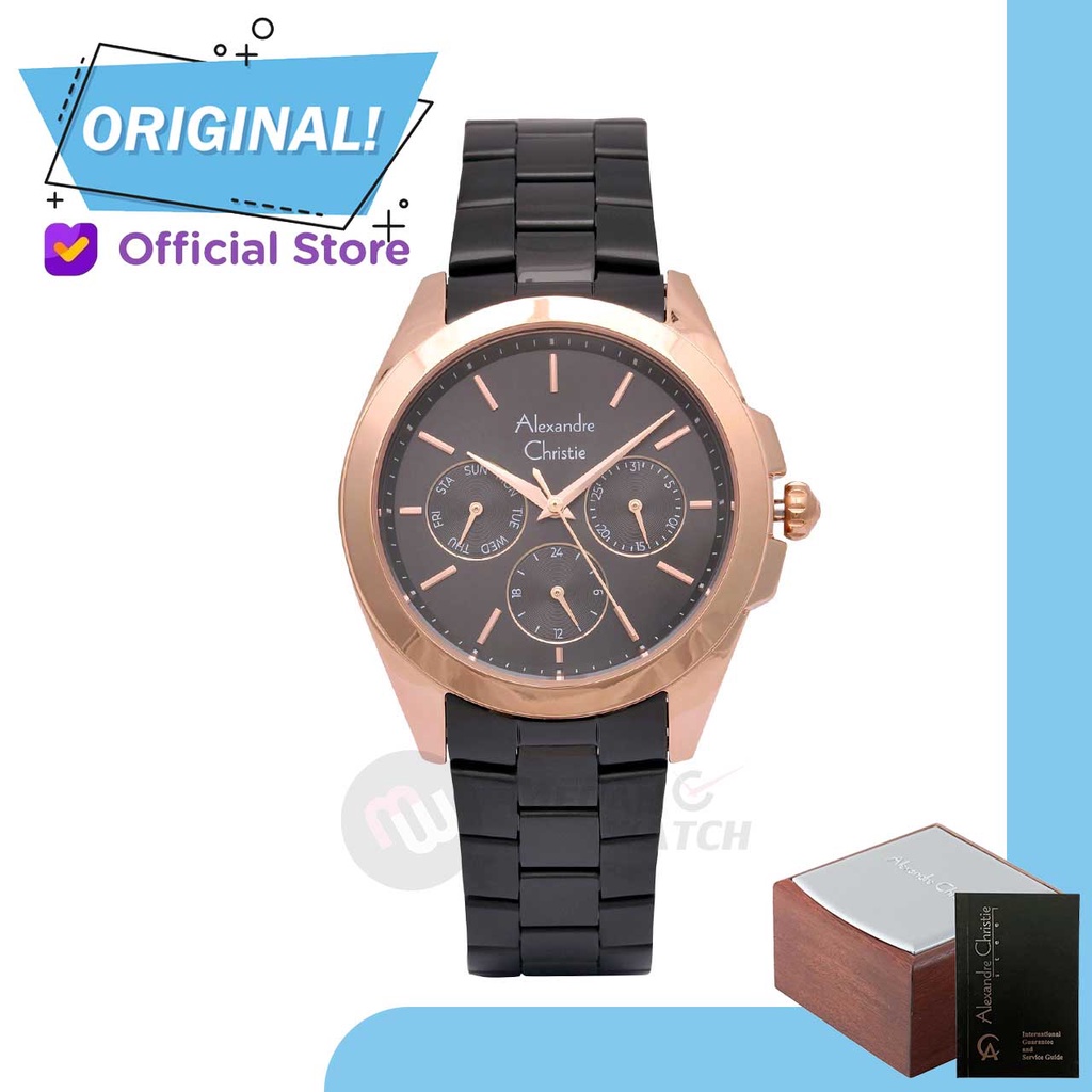 Jam Tangan Wanita Analog Alexandre Christie 2977BF AC2977 AC 2977 BF 2977 BFBBRBA Original Garansi R
