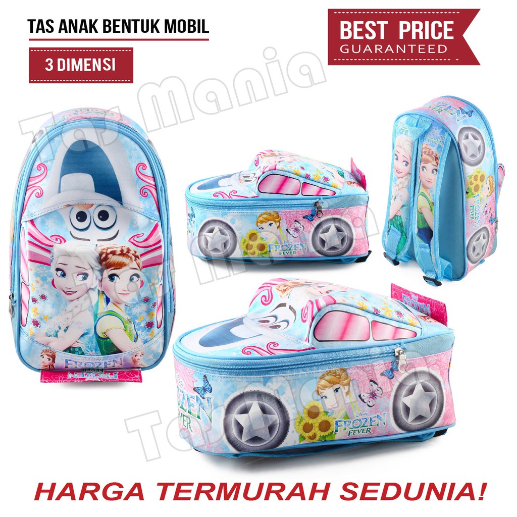 PTS -Tas Anak Perempuan Karakter - Bentuk Mobil - Ransel Sekolah Anak TK On The Road GIRLS .PT