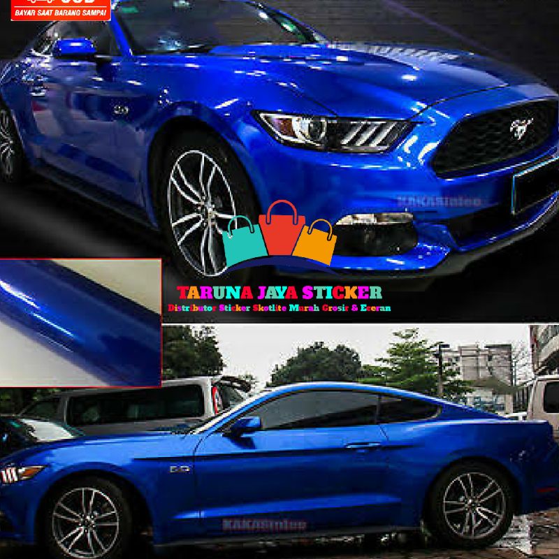 Skotlet Mettalic Chrome Infinity Biru/ Stiker infinity metalic chrome blue Motor & Motor