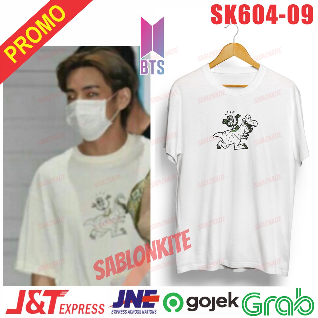 MURAH!!! KAOS KIM TAEHYONG KPOP T-REX CARTOON UNISEX SK519 COMBED 30S