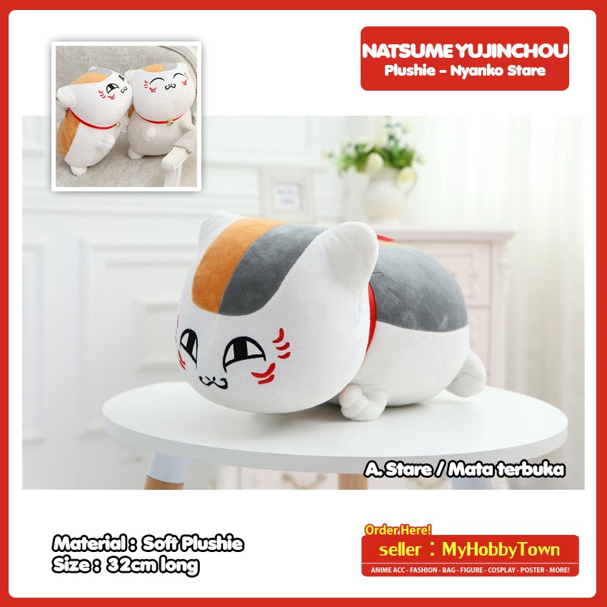 Boneka Anime Karakter Natsume Yuujinchou Nyanko-Sensei Stare Plushie