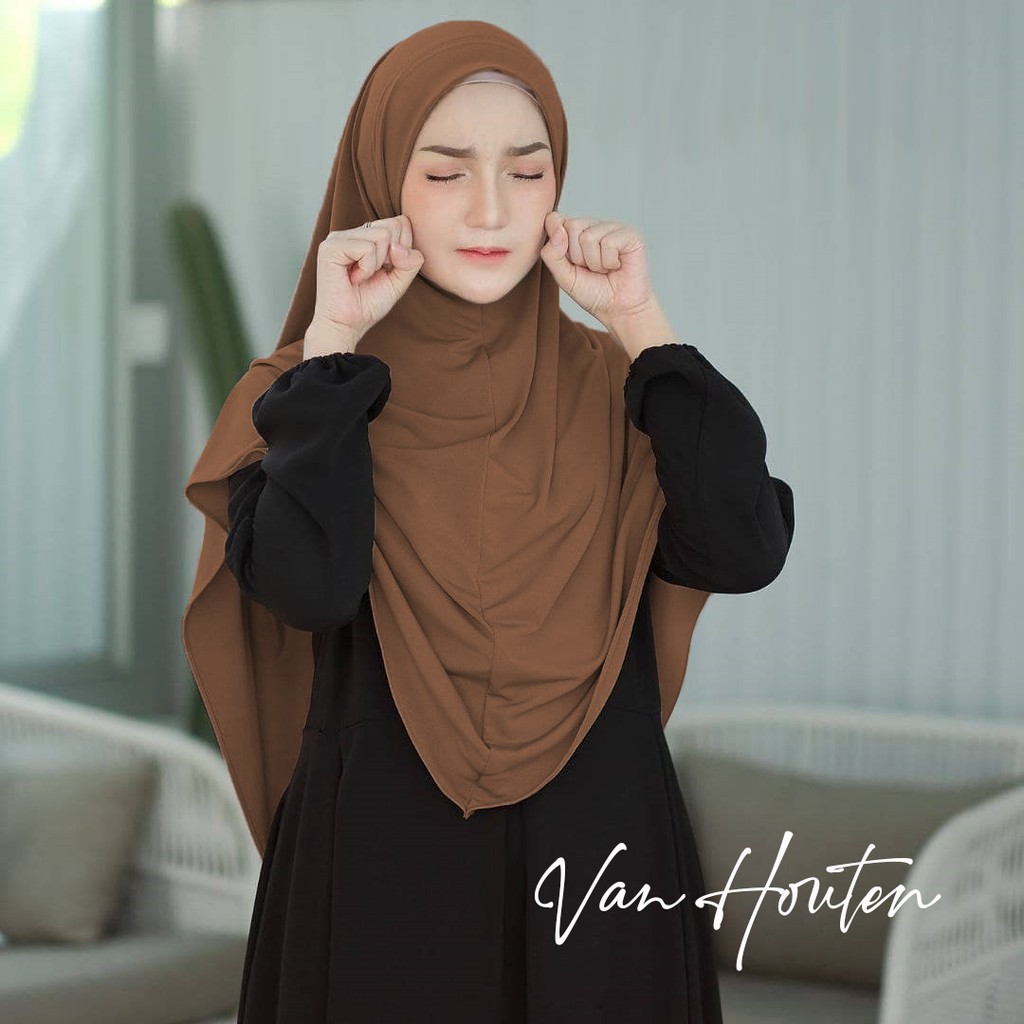 Hijab Khimar Jilbab Bergo Jumbo Kerudung Instan Syari Nadine-2