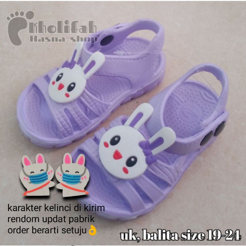 Sandal anak bayi Kelinci bulat ci imut tea cocok untuk perempuan dulux [1c]