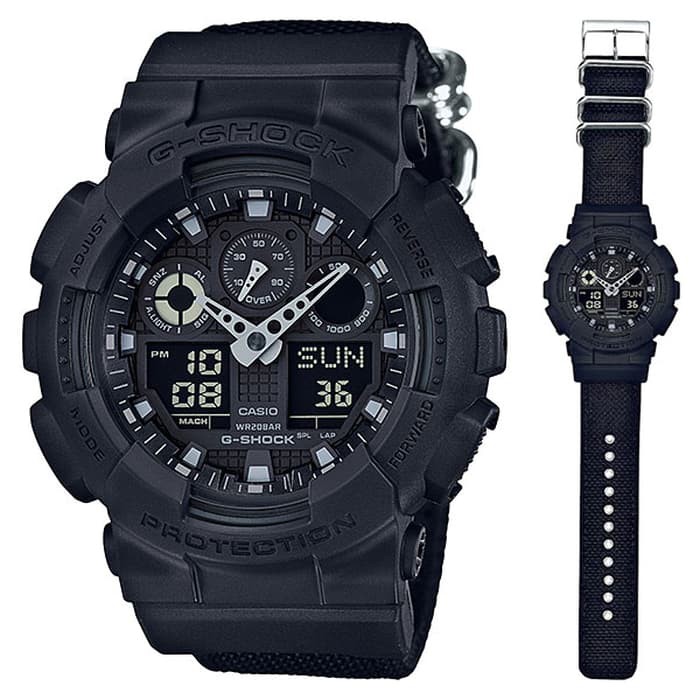 CASIO G SHOCK GA 100BBN 1A   GSHOCK GA100BBN 1 ORIGINAL   BERGARANSI Limited