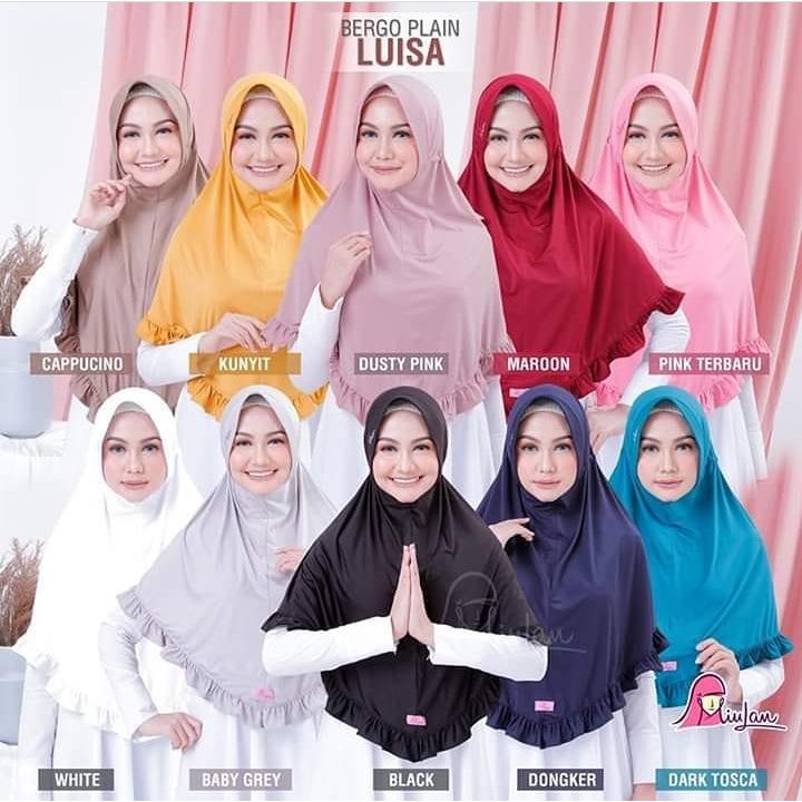 Bergo Plain Luisa / Plain Luisa Miulan / Bergo Plain Luisa Miulan / Jilbab Miulan / Bergo Miulan