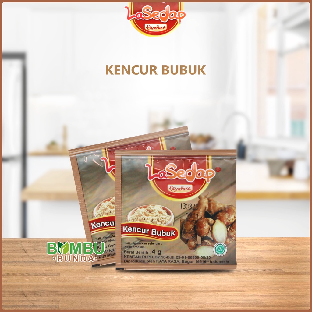 

Kencur bubuk - Bumbu lasedap 1 renceng / 12 pcs