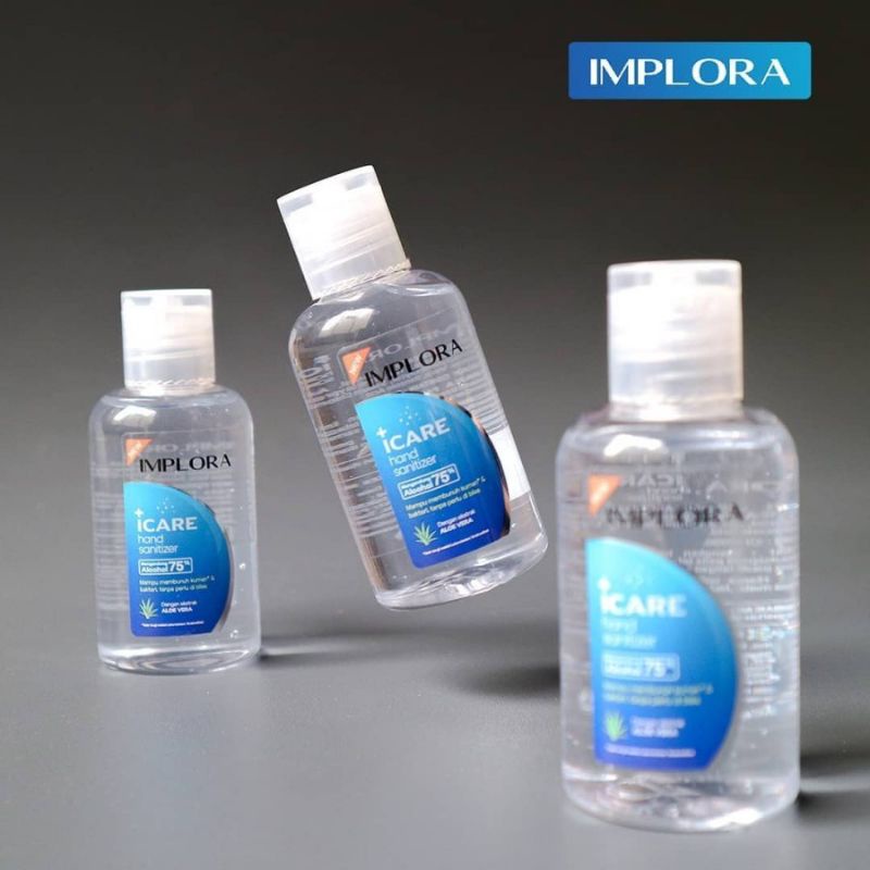 HAND SANITIZER IMPLORA ICARE DENGAN EKSTRAK ALOEVERA 60ML