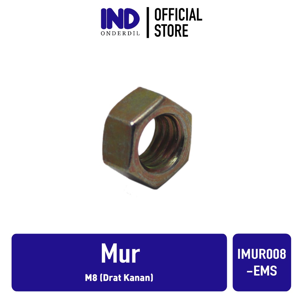 Mur-Nut Emas-Gold M8x6-M 8 x 6-M8-8x6 Drat Kanan